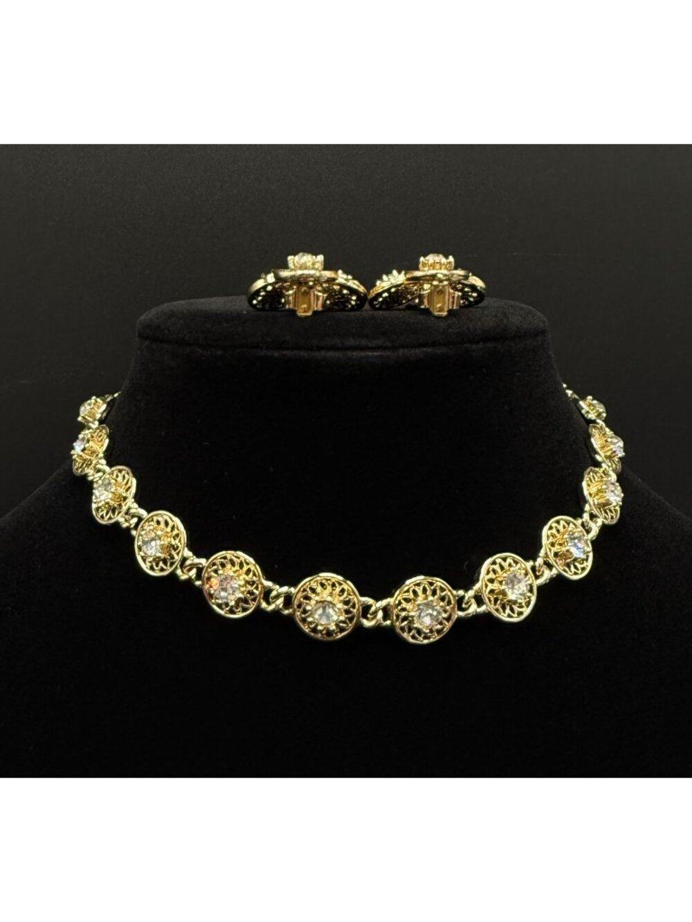 Vintage 1960s-1970s CORO Necklace & Clip-On Earrings Set